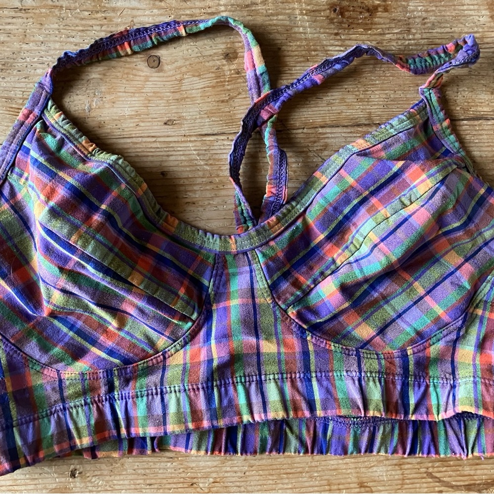 Carushka brand plaid bralette